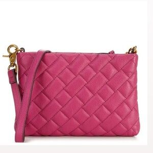 NWT Antonio Melani Casey Pink Quilted Crossbody Bag